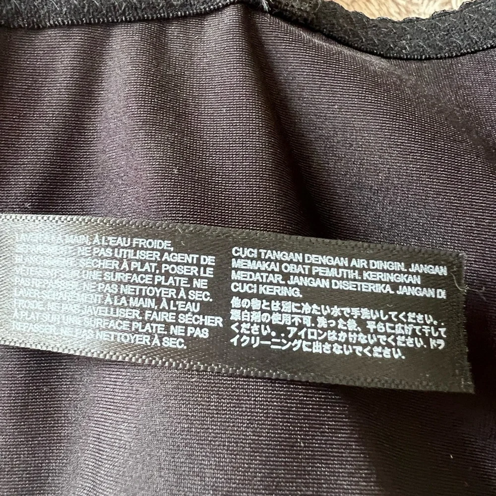 NWT Vintage Y2K Bebe Brown Feather Embellished Black Bustier - Picture 10 of 11